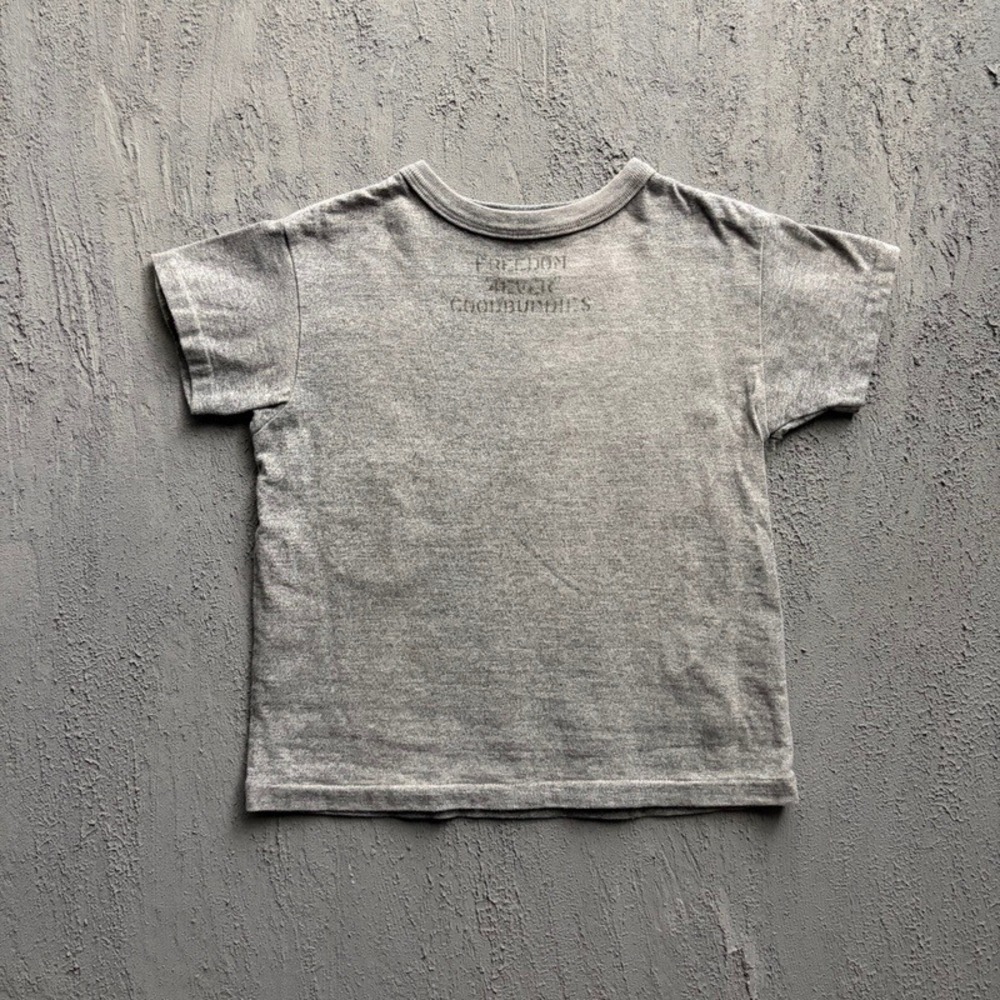 Denim Dungaree T Shirt Medium 130cm Gray Peace Japan Baby Tee